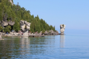 ユニークな形の岩