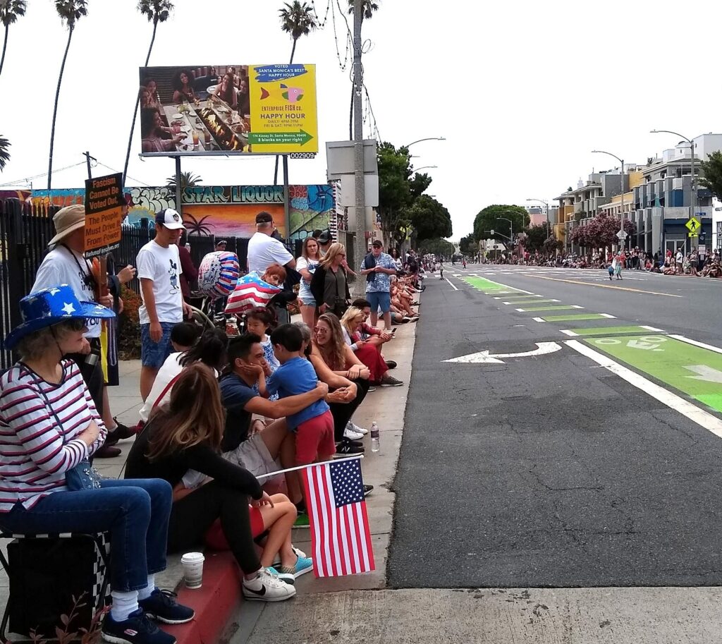 people waiting for the parade